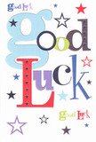 Every ounce of encouragement is captured in this bold, joyful card, where 'Good Luck' stands proudly in a medley of expressive colours and fonts. Oversized pastel-blue letters tangle with rich reds, mossy greens, and regal purples-each character chosen with an artist's precision, as if hand-selected from North Harrow's flower stalls. Stars-navy, lilac, sunlit yellow-cascade in playful patterns across the white background, conjuring dreams and sparkling aspirations, much like well wishes sent from family at local North Harrow gatherings. The texture is smooth, yet the card holds a presence that feels tangible and sincere-like pressing a delicate blossom from North Harrow Florist into a loved one's palm. Perfect for any milestone from a new role to a celebratory exam success, the card brims with the magical optimism and heartfelt support that define the North Harrow spirit.